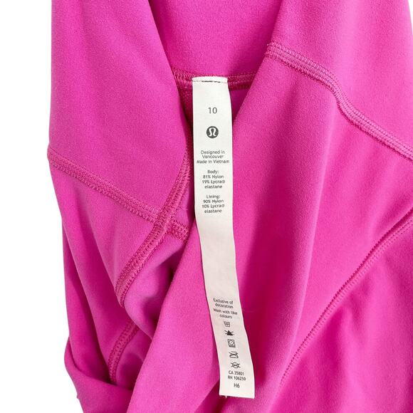 Lululemon Align High-Rise Short 6″ Nulu Hot Pink Size 10 Sonic Pink - Picture 6 of 10